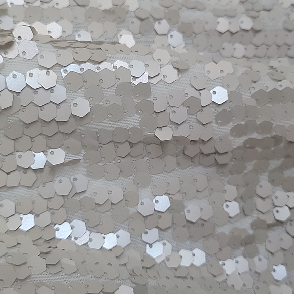 VINTAGE Nick Verreos Sequined Ivory Dress PRICE FIRM - Picture 9 of 12